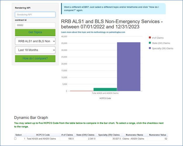 eCBR Lookup screen